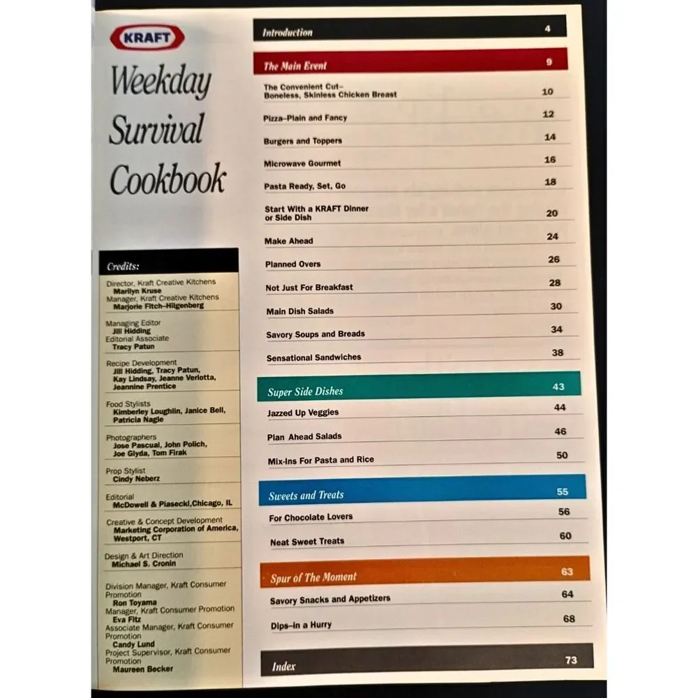Kraft Weekly Survival Cookbook: Over 100 Recipes and Tips to Survive a Busy Week